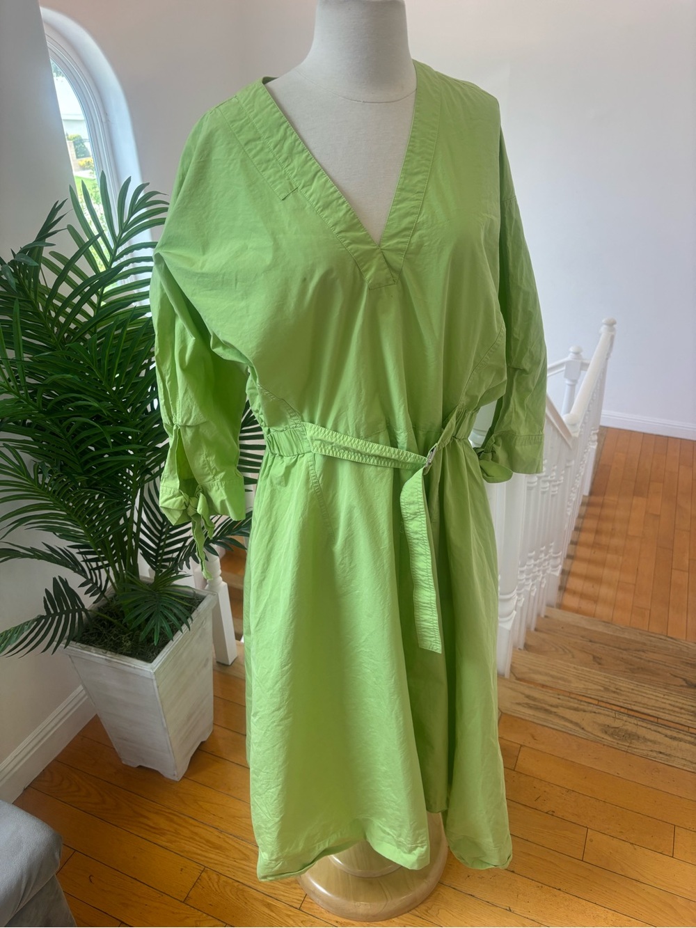 3.1 Phillip Lim Poplin V Neck Midi Dress, Size: 14 - Picture 6 of 13
